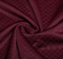 Prošívaná teplákovina, s diamantovým leskem bordó