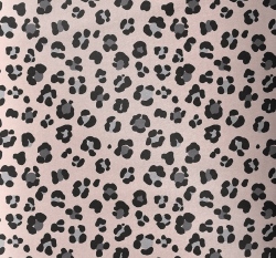 Teplákovina potisk leopardí vzor na růžové