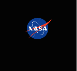 Panel potisk logo NASA na černé - úplet