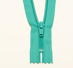 Zip spirálový nedělitelný tyrkysový 12 cm
