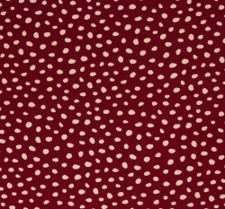 Viskóza potisk nepravidelné puntíky na bordové