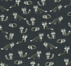 Úplet potisk lištičky mezi čárkami na antracitové