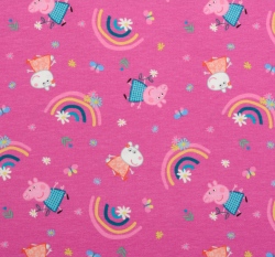 Úplet potisk Prasátko Peppa na růžové