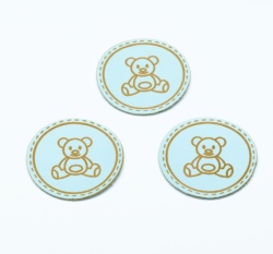 Štítek na oblečení kulatý 