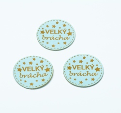 Štítek na oblečení kulatý 