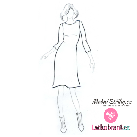 Střih na áčkové šaty Adélka (vel. 36 - 40)