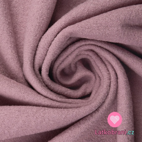 Vařená vlna merino starorůžová 