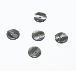 Knoflík kulatý, lesklý, šedý 