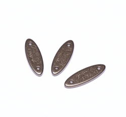 Štítek na oblečení polyesterový měděný 