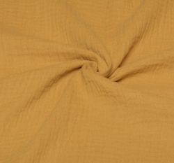 Dvojitá gázovina / mušelín jednobarevná okrová