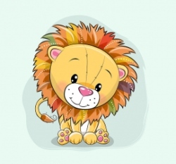 Panel lvíček na šedé