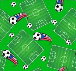 Teplákovina potisk fotbalové hřiště a míče s českou 