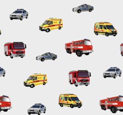 Úplet potisk vozidla IZS na zaprášené šedé