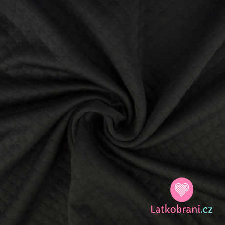 Prošívaná teplákovina, s diamantovým leskem tmavě šedá