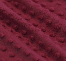 Minky fleece - bublinky bordó