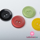 Knoflík kulatý, perleťový, žlutý - velký