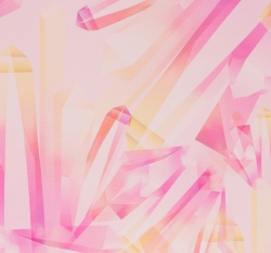 Úplet potisk krystaly v růžovo - žluté