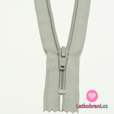 Zip spirálový nedělitelný šedo-béžový 18 cm