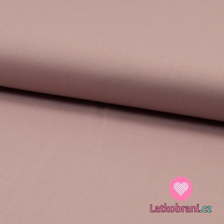 Bavlněná halenkovina (voál) zaprášená růžová, hedvábný efekt