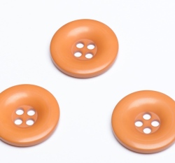 Knoflík hladký lesklý okrový 30 mm