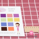 Teplákovina počesaná potisk růžová mřížka, BIO