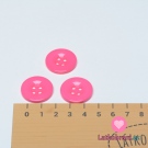 Knoflík hladký, lesklý, růžový 23mm