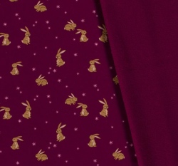 Warmkeeper potisk zajíček na bordó 