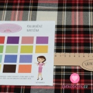 Kostýmová látka červeno - černo - smetanová kostka