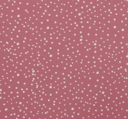Úplet nepravidelné bílé puntíčky na starorůžové 
