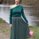 Úplet šikmé proužky okrový 