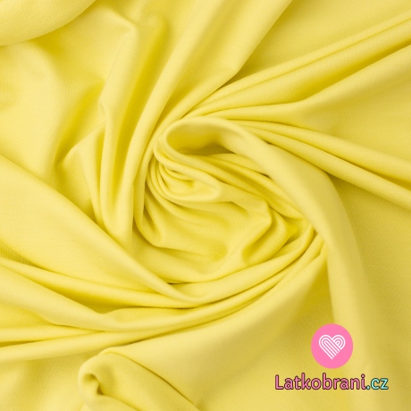 Jednobarevný viskózový úplet pastelově žlutý 