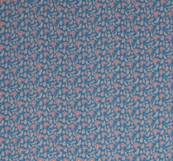 Viskóza potisk ornamenty na oceánově modré 