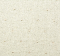 Viskóza s příměsí lnu s výšivkou puntíků na přírodní 