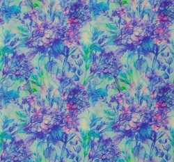 Warmkeeper potisk akvarelové květy na modré