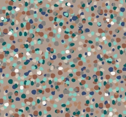 Úplet potisk nepravidelné puntíky na tmavě béžové 