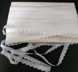 Krajka silonová bílá 12 mm