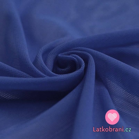 Síťovina strečová kobaltově modrá