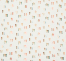 Úplet potisk barevné čárky na bílé, BIO