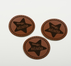 Štítek na oblečení kulatý 