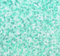 Viskóza potisk mintovo-tyrkysová mozaika