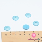 Knoflík oblý, lesklý, světle modrý 