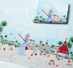 Látkový balíček - bordura bavlna dívka na pláži