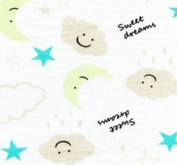 Bavlněný úplet noční obloha 