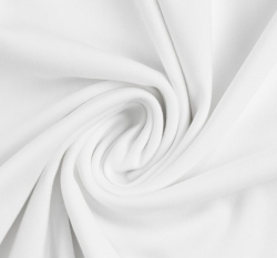 Teplákovina jednobarevná počesaná bílá 