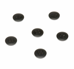 Knoflík kulatý, matný, černý