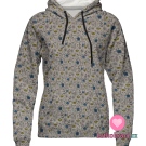 Warmkeeper potisk modré houbičky s přírodními motivy na šedém melé 