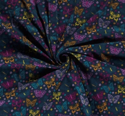 Warmkeeper motýli na petrolejové modré 