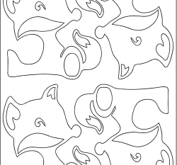 Bílá nažehlovačka lišky (4ks)