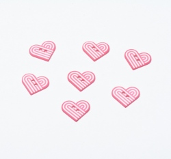 Knoflík růžové srdíčko - světový rekord Látkobraní