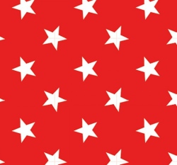 Teplákovina potisk bílé hvězdy na červené